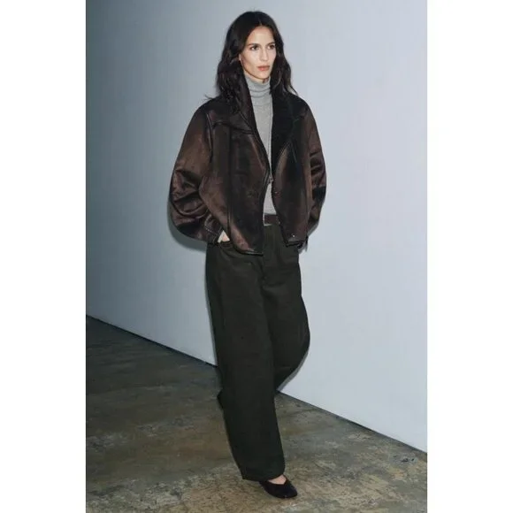 ZARA DOUBLE-FACED JACKET ZW COLLECTION - Picture 4 of 8